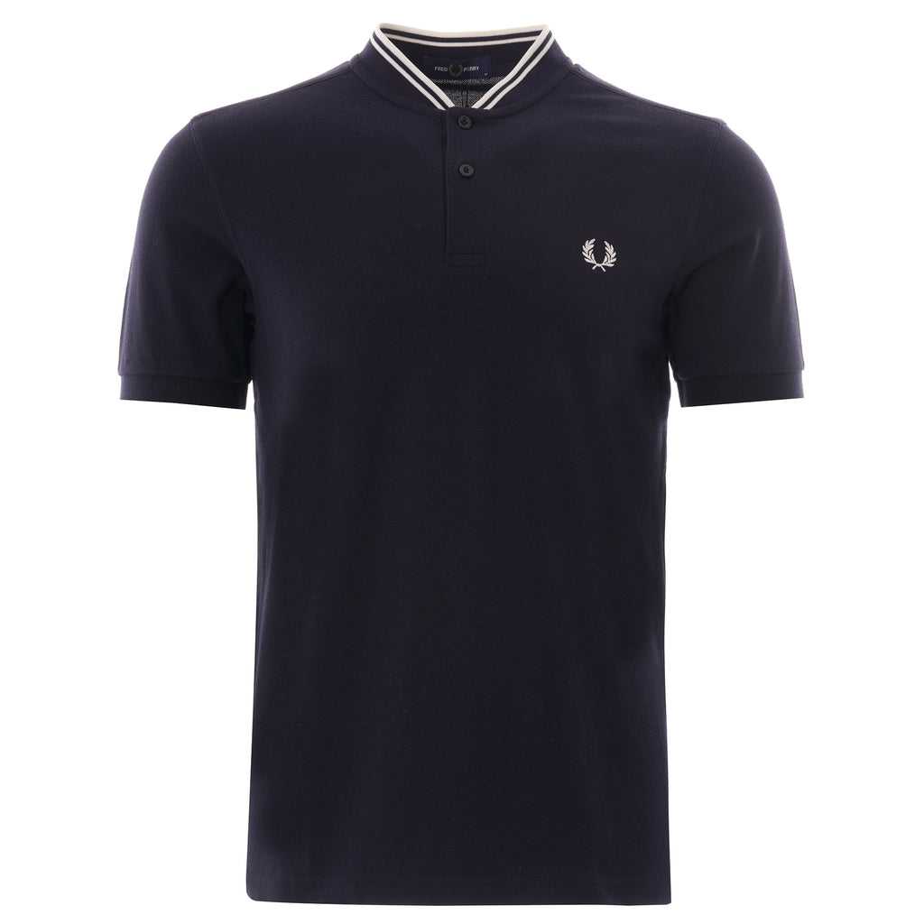 Fred Perry M4 Bomber Collar Polo Shirt - Navy