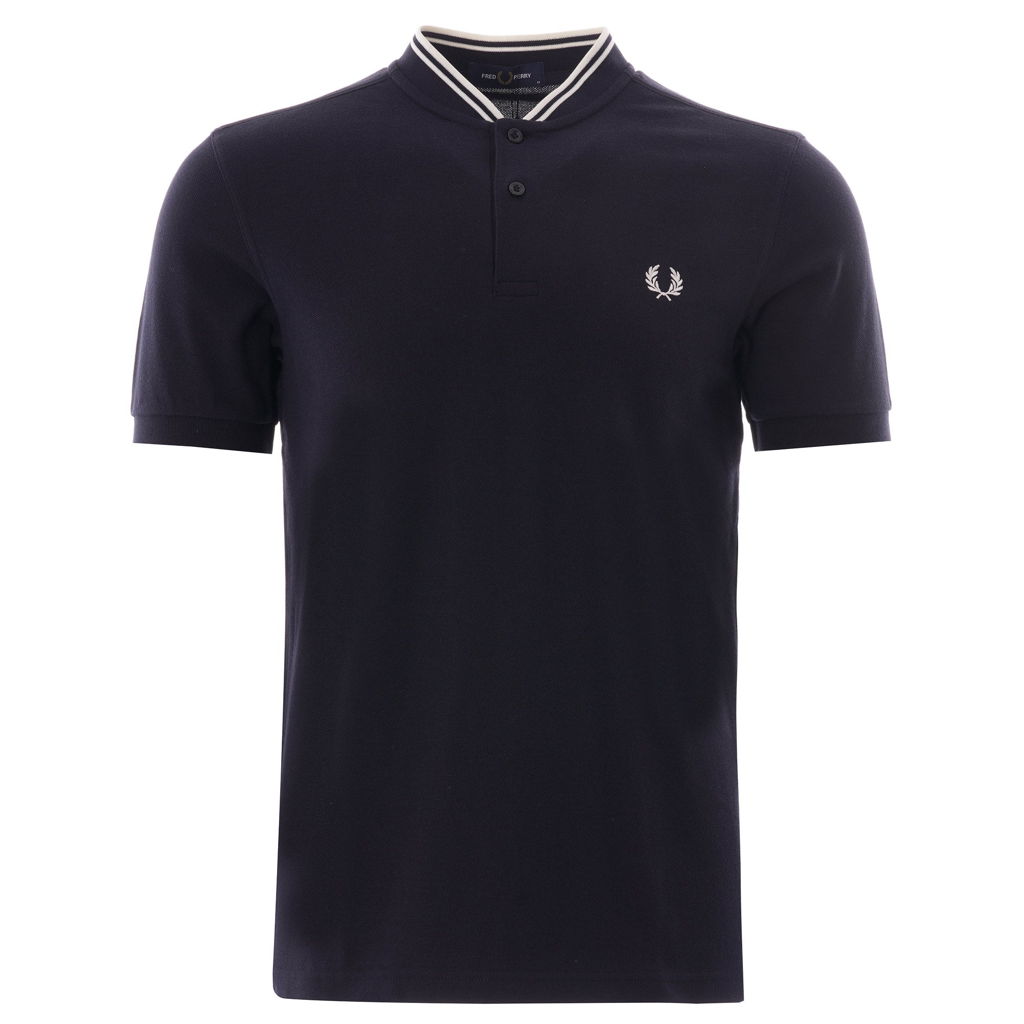 Fred Perry M4 Bomber Collar Polo Shirt - Navy