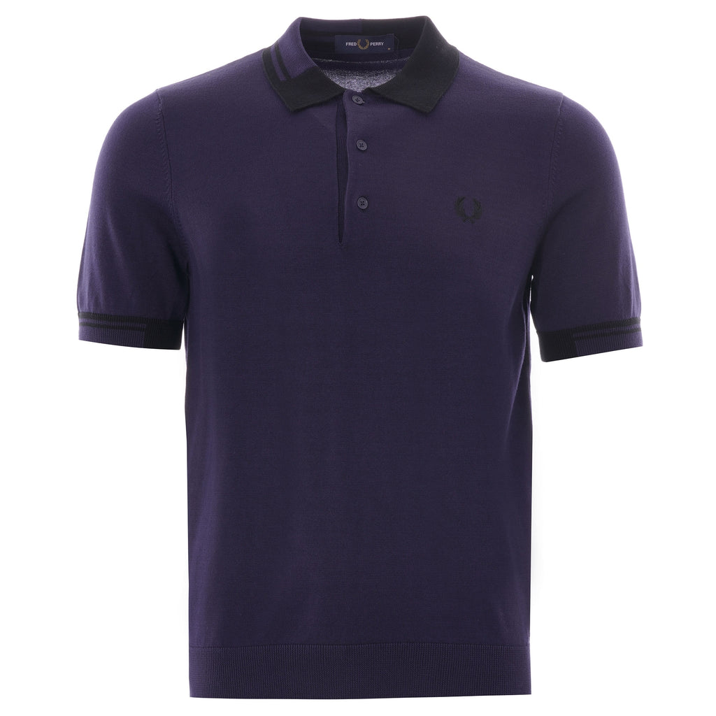 Fred Perry Abstract Tipped Polo - Carbon Blue