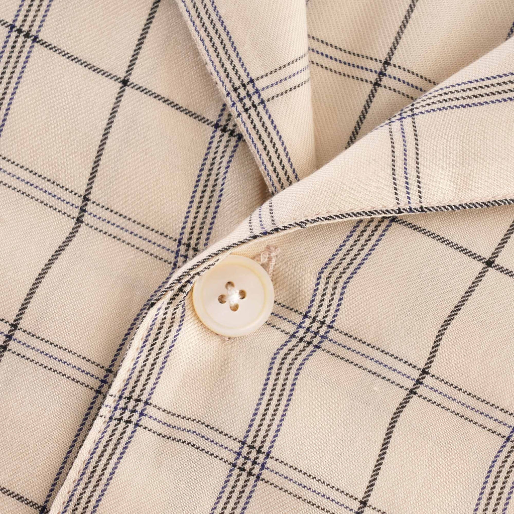 Paul Smith Tailored Fit Check Short Sleeve Shirt - Ivory