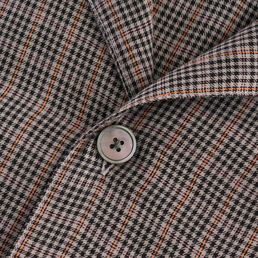 Paul Smith Tailored Fit Check Short Sleeve Shirt - Dark Tan