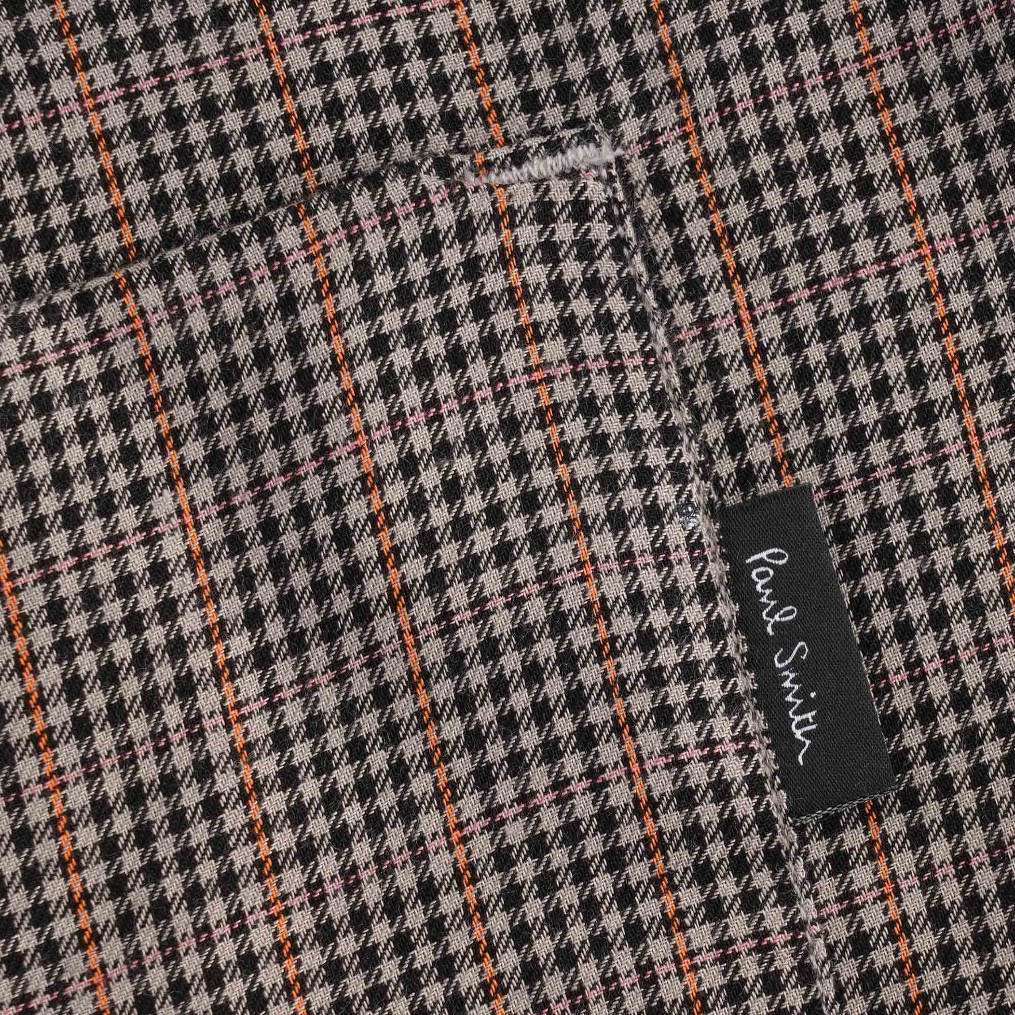 Paul Smith Tailored Fit Check Short Sleeve Shirt - Dark Tan