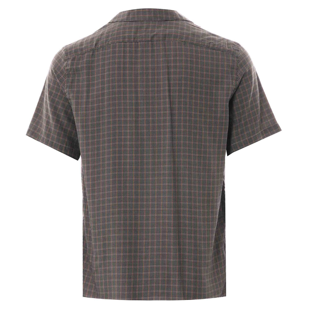 Paul Smith Tailored Fit Check Short Sleeve Shirt - Dark Tan