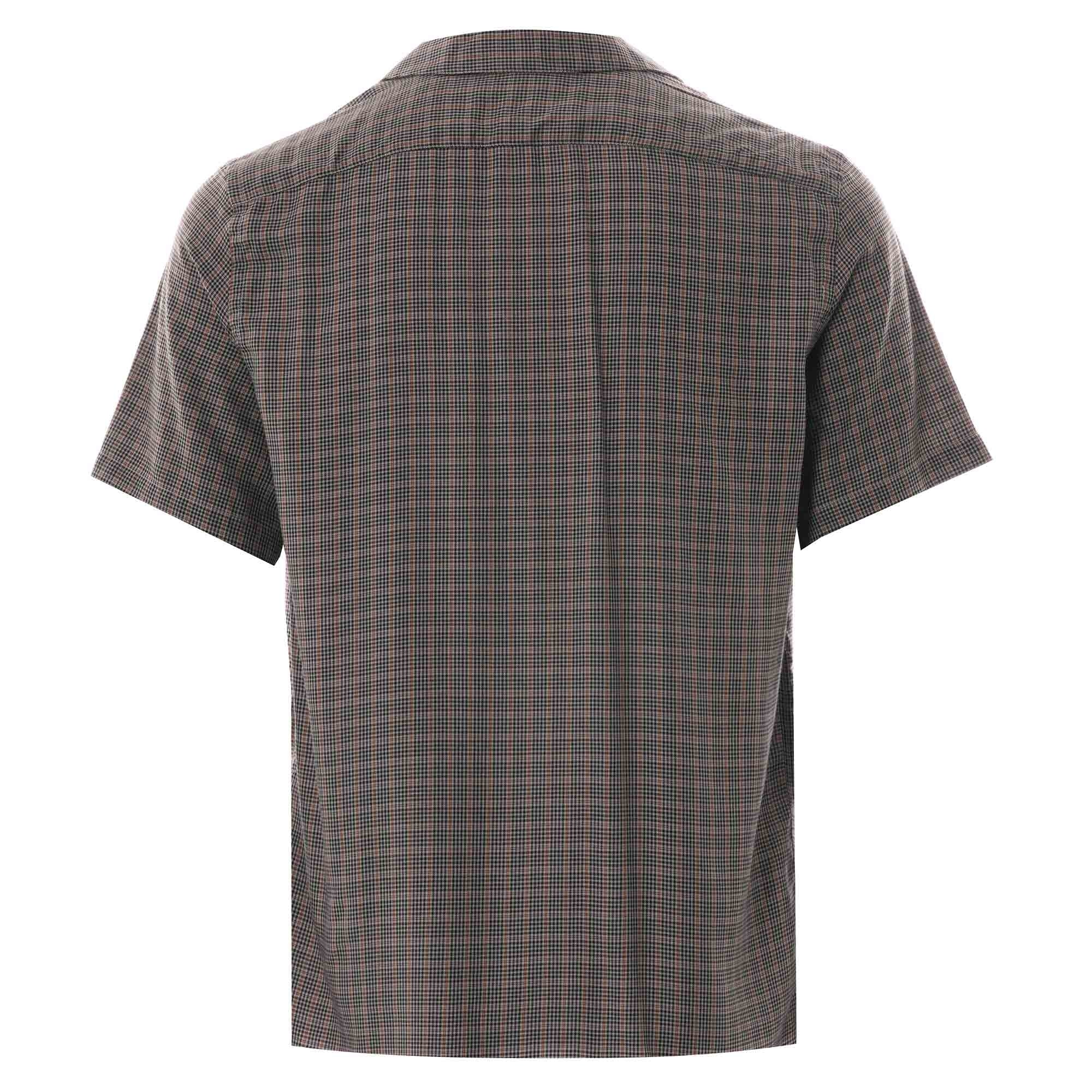 Paul Smith Tailored Fit Check Short Sleeve Shirt - Dark Tan
