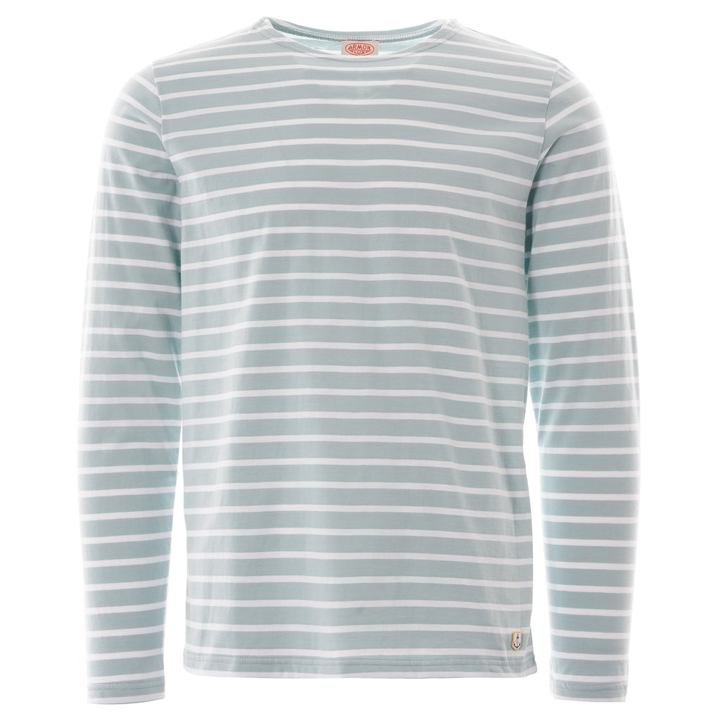 Armor Lux Long Sleeve Breton Striped Mariniere T-Shirt - Mint