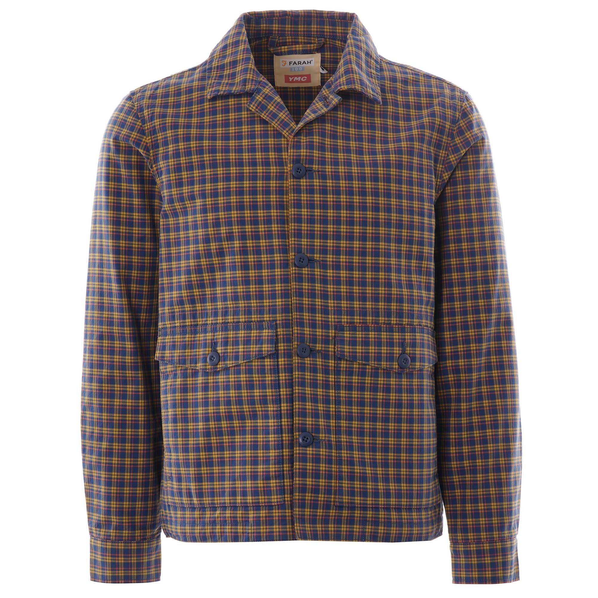 Farah x YMC Madras Check Jacket - Sailor Blue