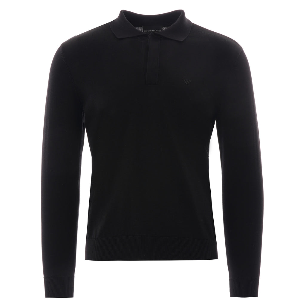 Emporio Armani Knitted Polo - Nero