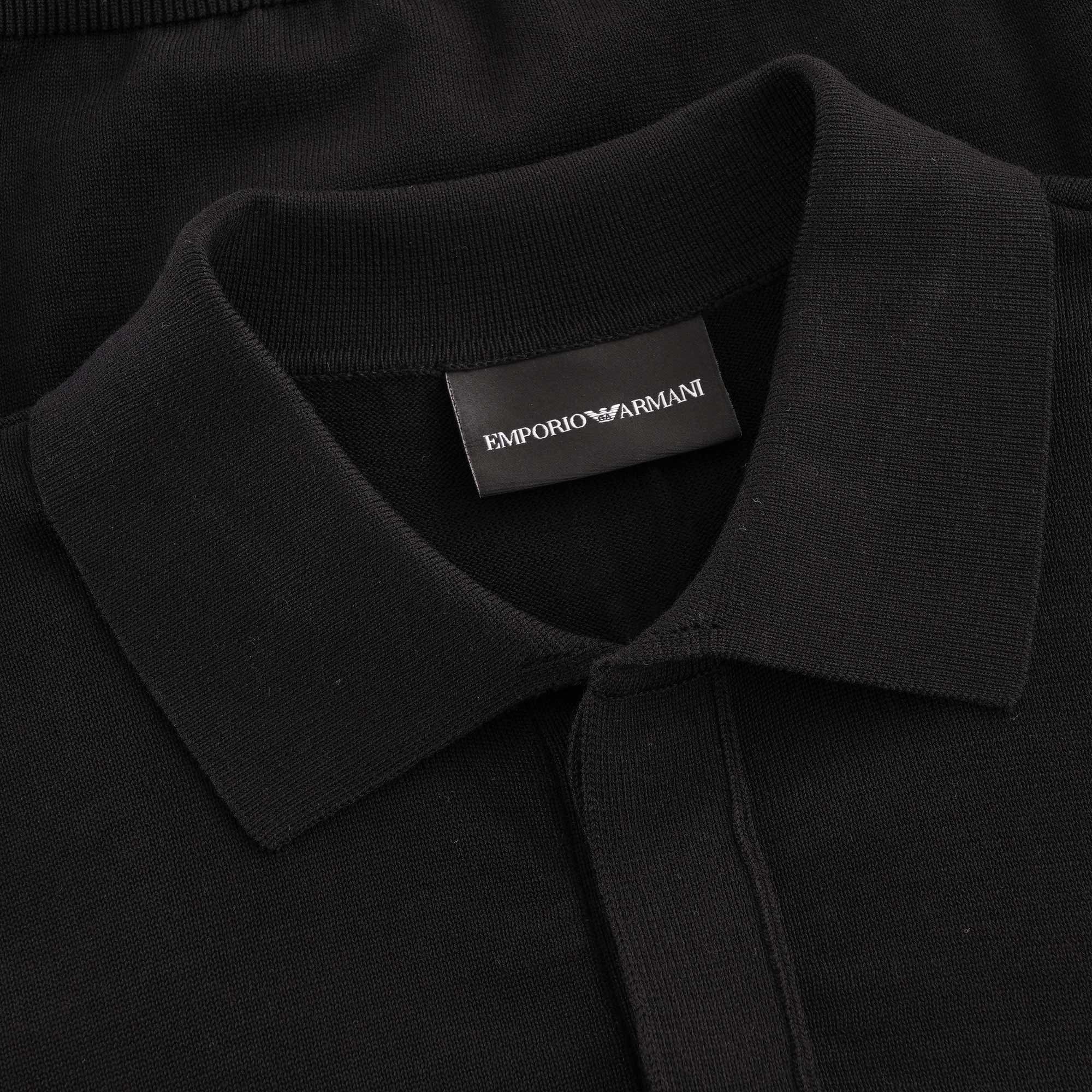 Emporio Armani Knitted Polo - Nero