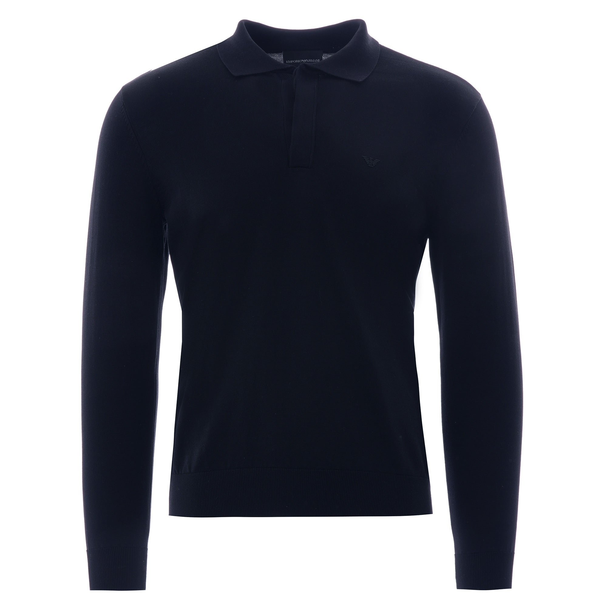 Emporio Armani Knitted Polo - Blue