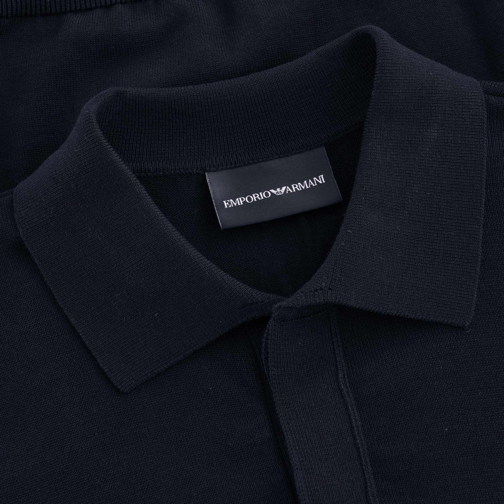 Emporio Armani Knitted Polo - Blue