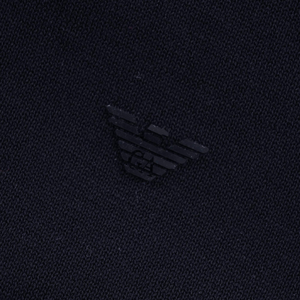 Emporio Armani Knitted Polo - Blue