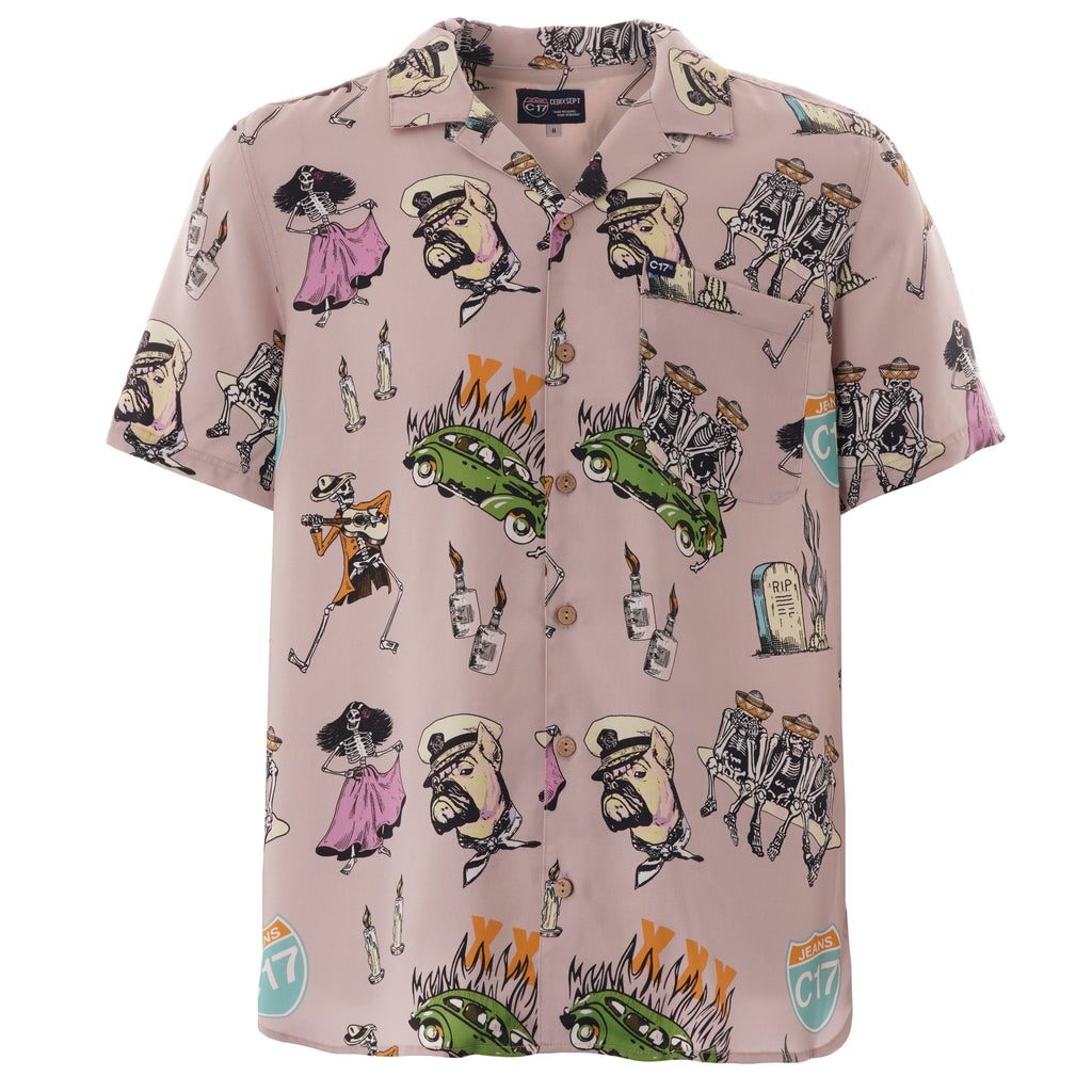 C17 Jeans Dance of The Dead Shirt - Ecru