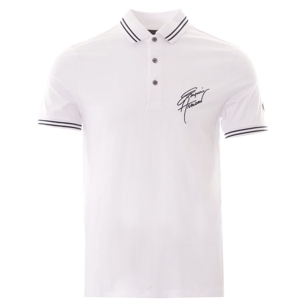 Emporio Armani Script Polo - Bianco