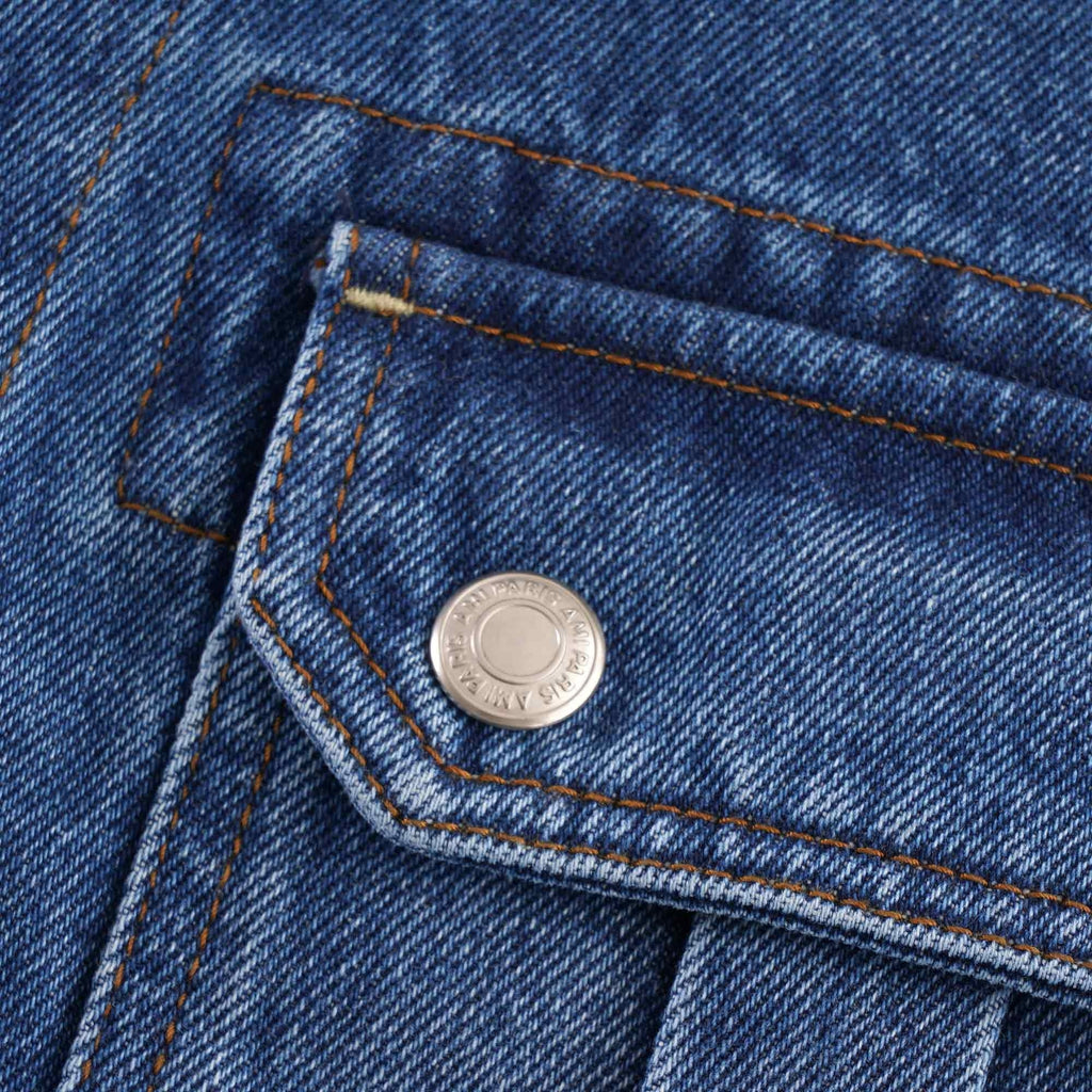 AMI Worker Denim Jacket - Used Blue