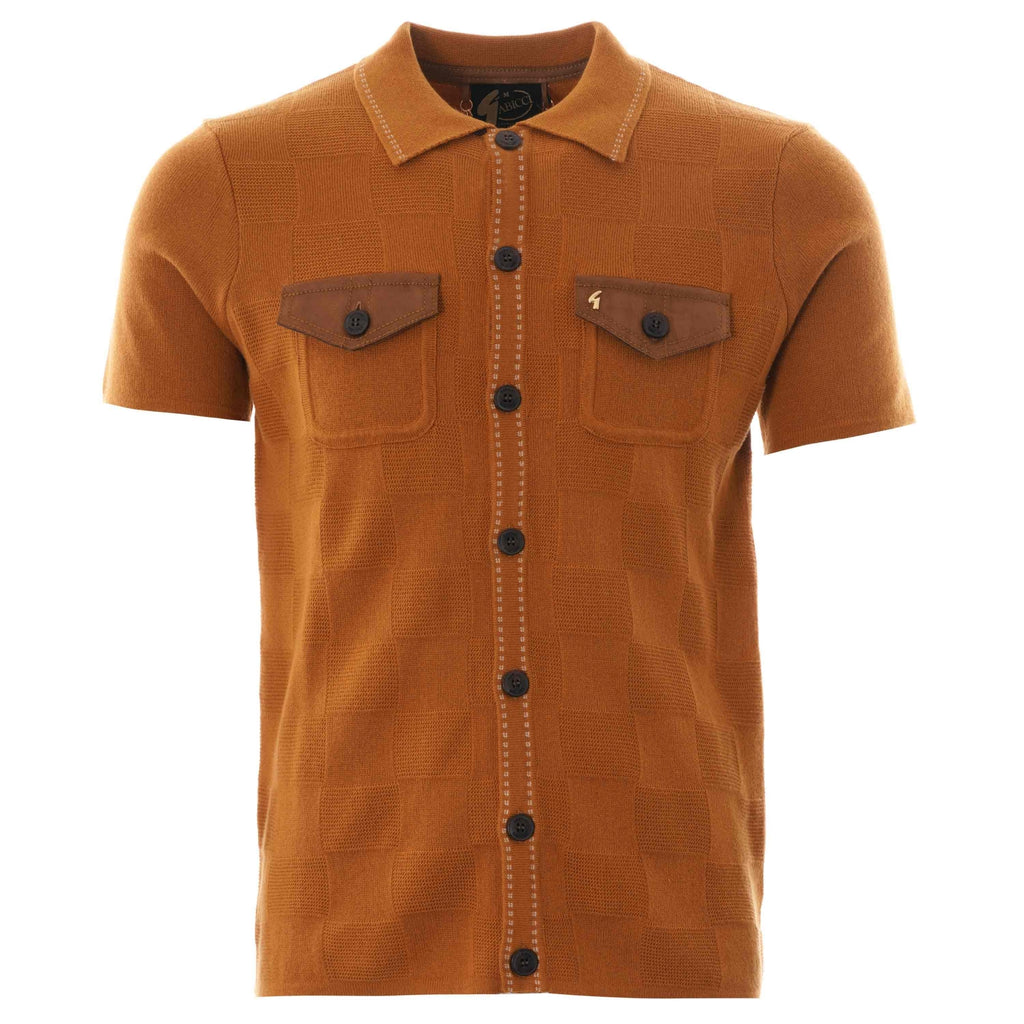 Gabicci Vintage Button Through Polo - Hay