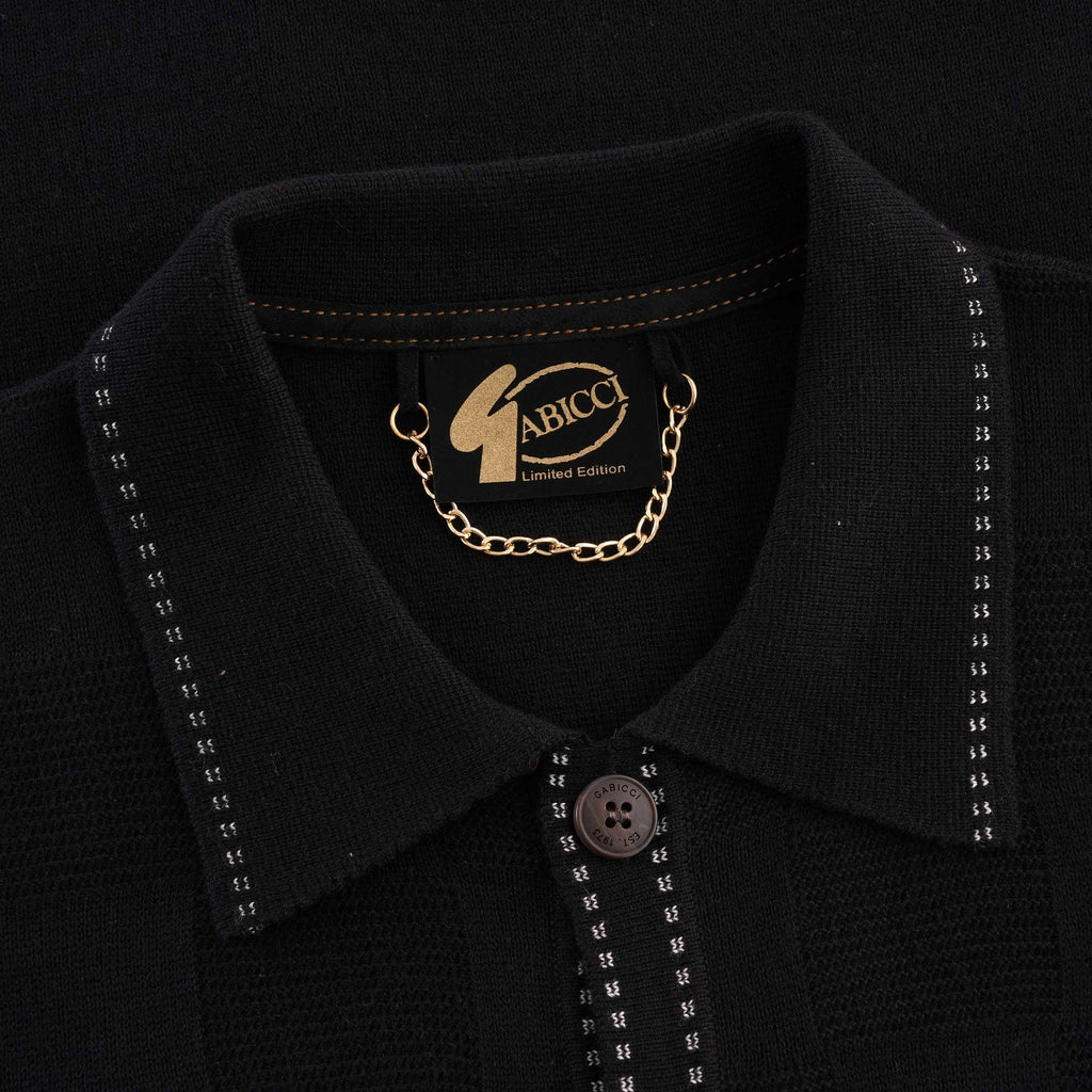 Gabicci Vintage Buckler Polo Shirt - Black