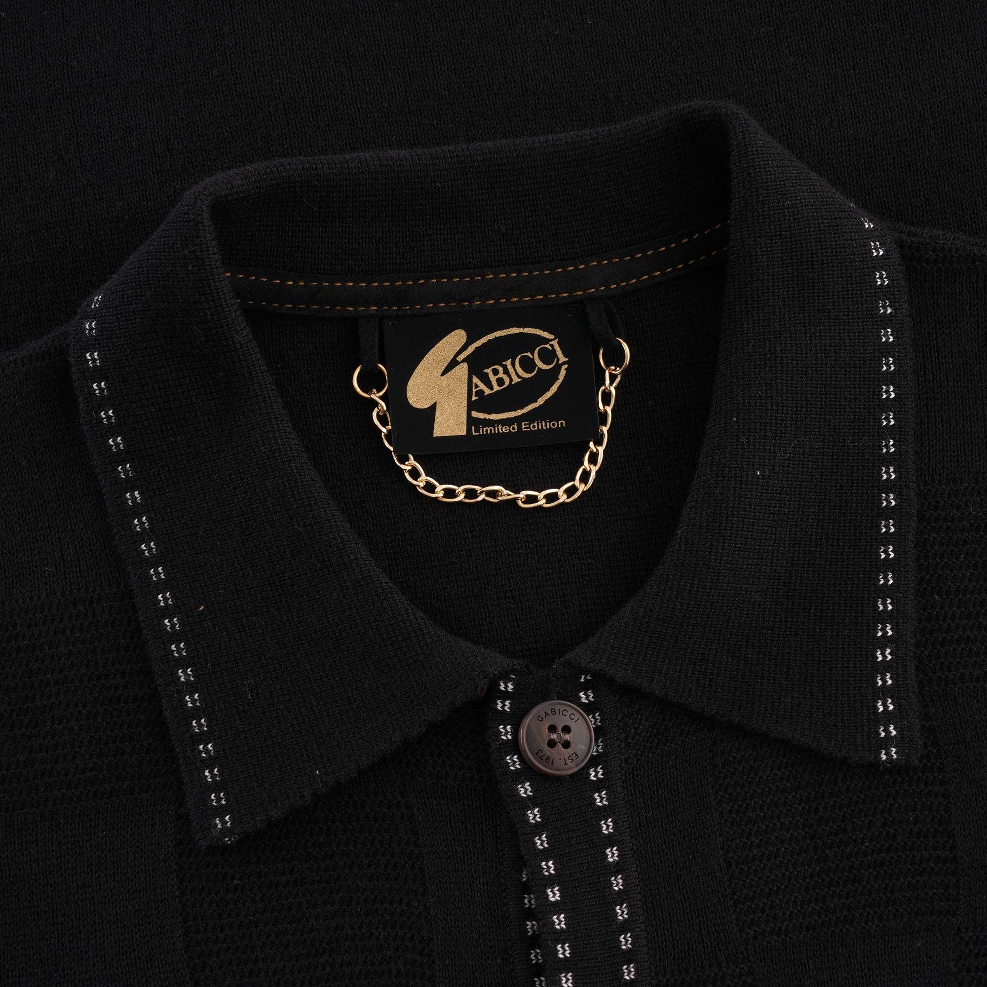 Gabicci Vintage Buckler Polo Shirt - Black