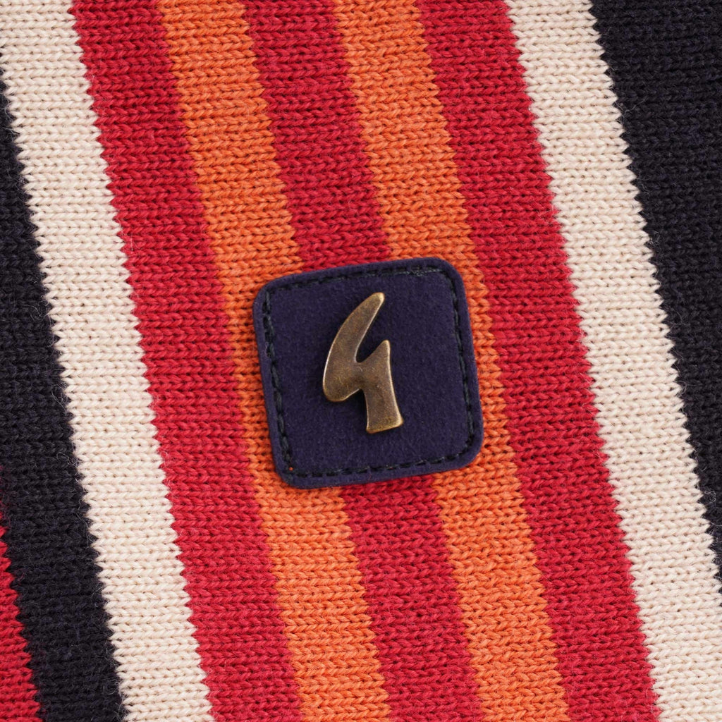 Gabicci Vintage Casbah Multi Stripe Polo - Navy