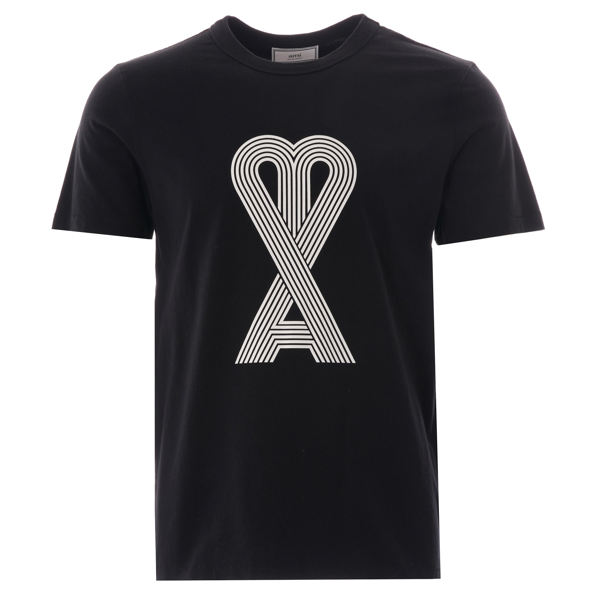AMI Linear De Coeur T-Shirt - Black