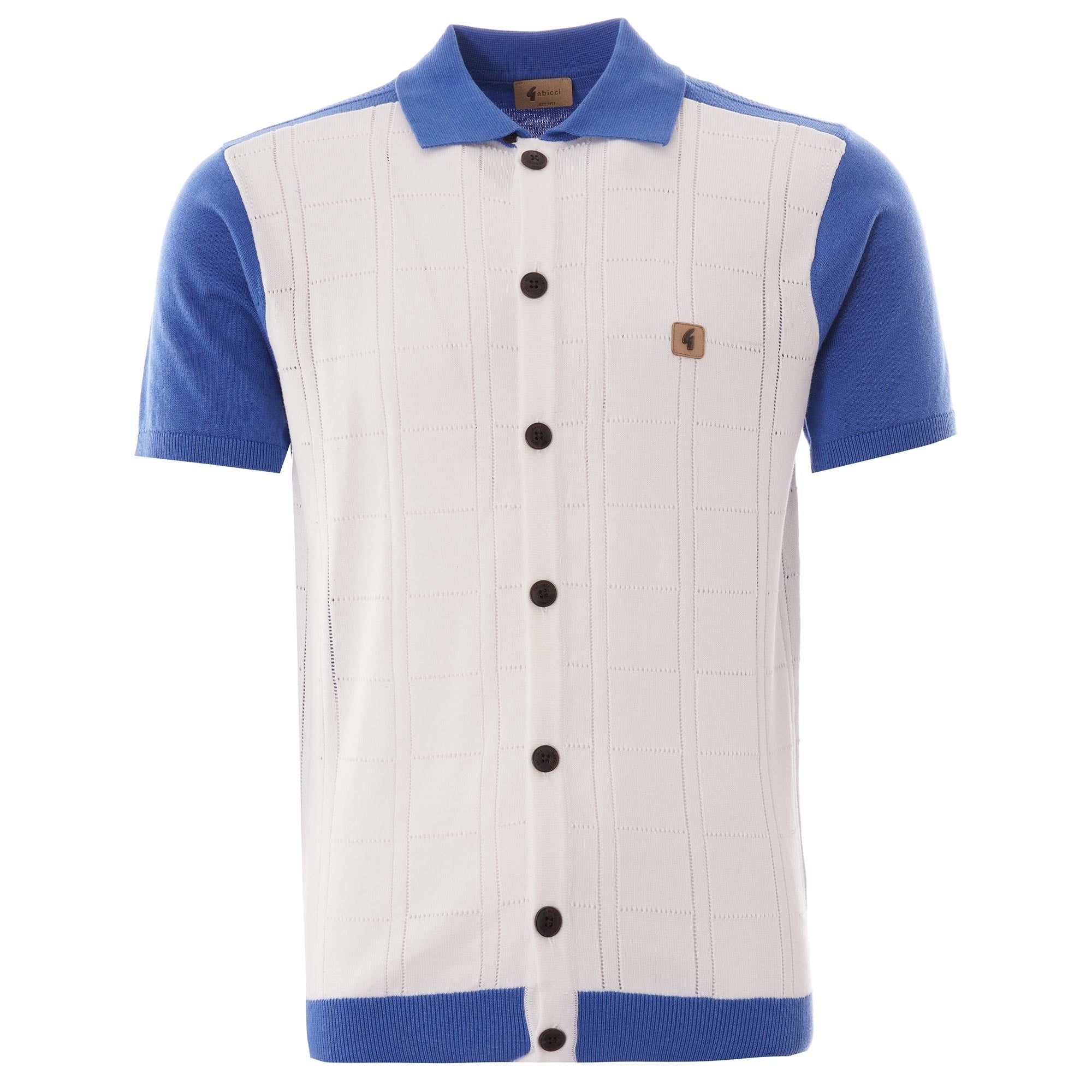 Gabicci Vintage Morgan Airtex Button Through Polo - Cologne
