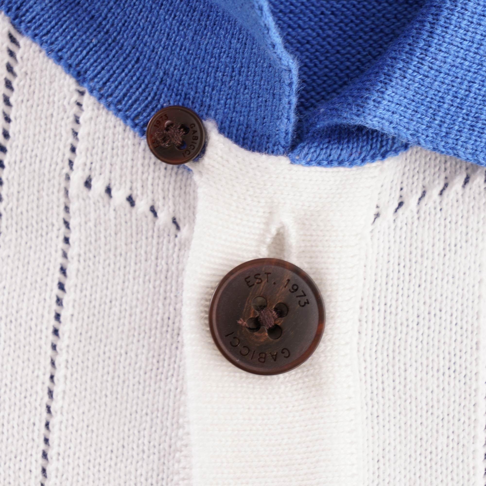 Gabicci Vintage Morgan Airtex Button Through Polo - Cologne