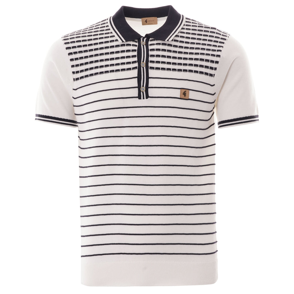 Gabicci Vintage Canyon Polo Shirt - White