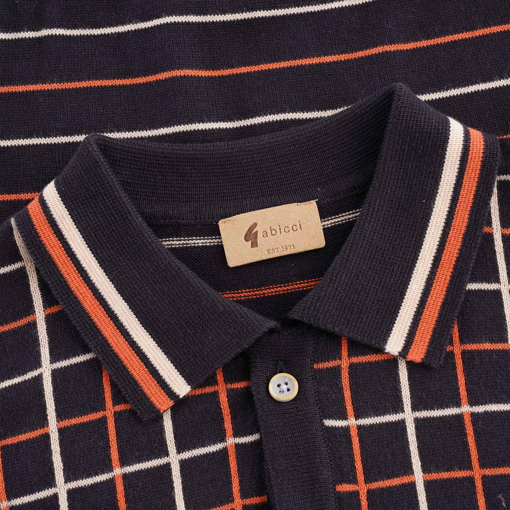 Gabicci Vintage Chrono Knit polo - Navy