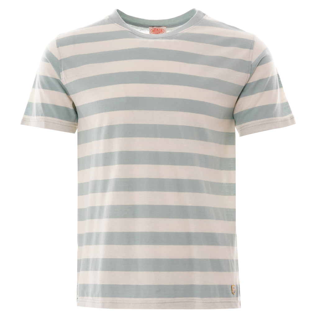 Armor Lux Wide Stripe Tee - Mint/Natural