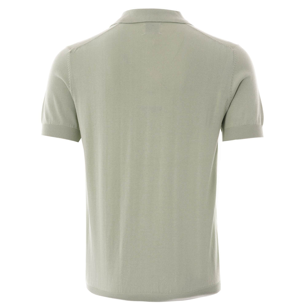 Ben Sherman Signature Knitted Cotton Short Sleeve Polo - Light Green