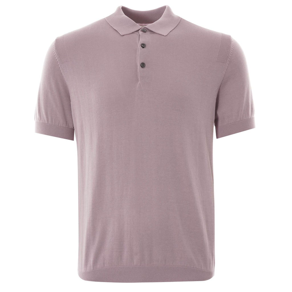 Ben Sherman Signature Knitted Cotton Short Sleeve Polo - Lilac
