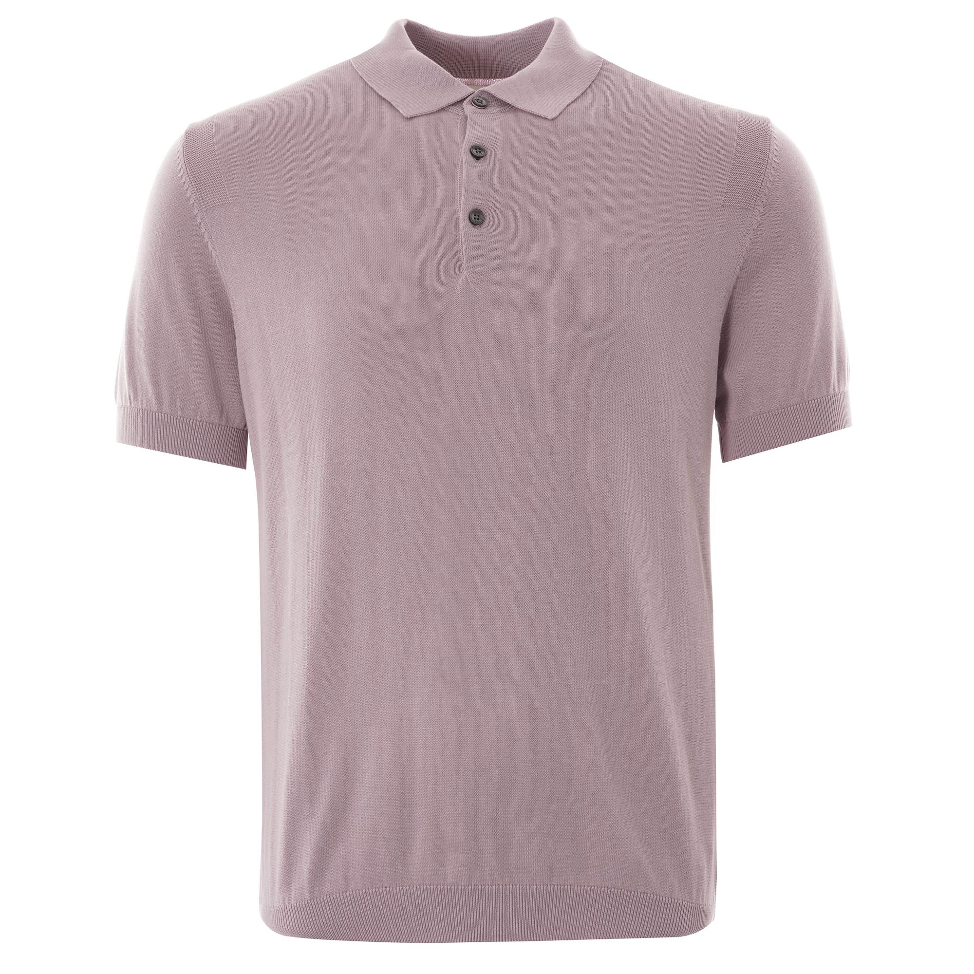Ben Sherman Signature Knitted Cotton Short Sleeve Polo - Lilac