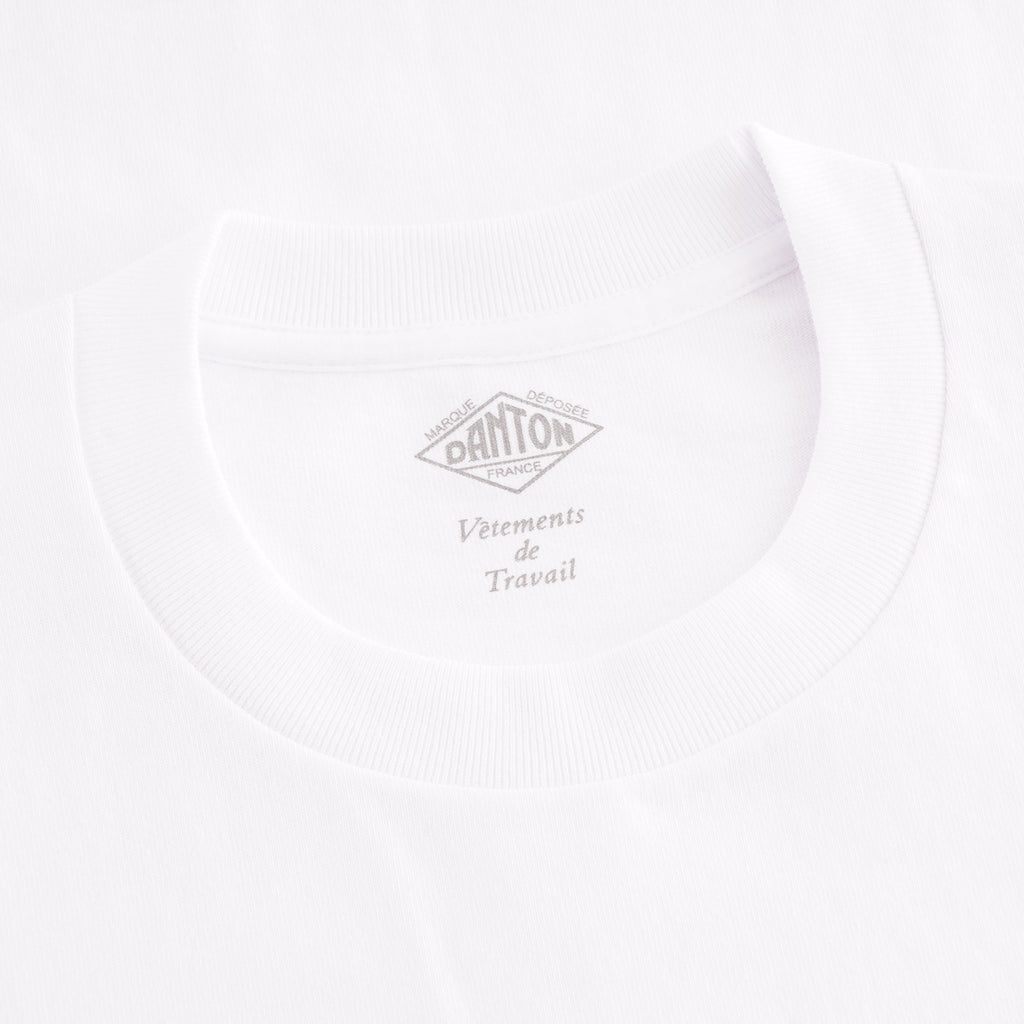 Danton T-Cloth Cotton Pocket Logo Tee - White