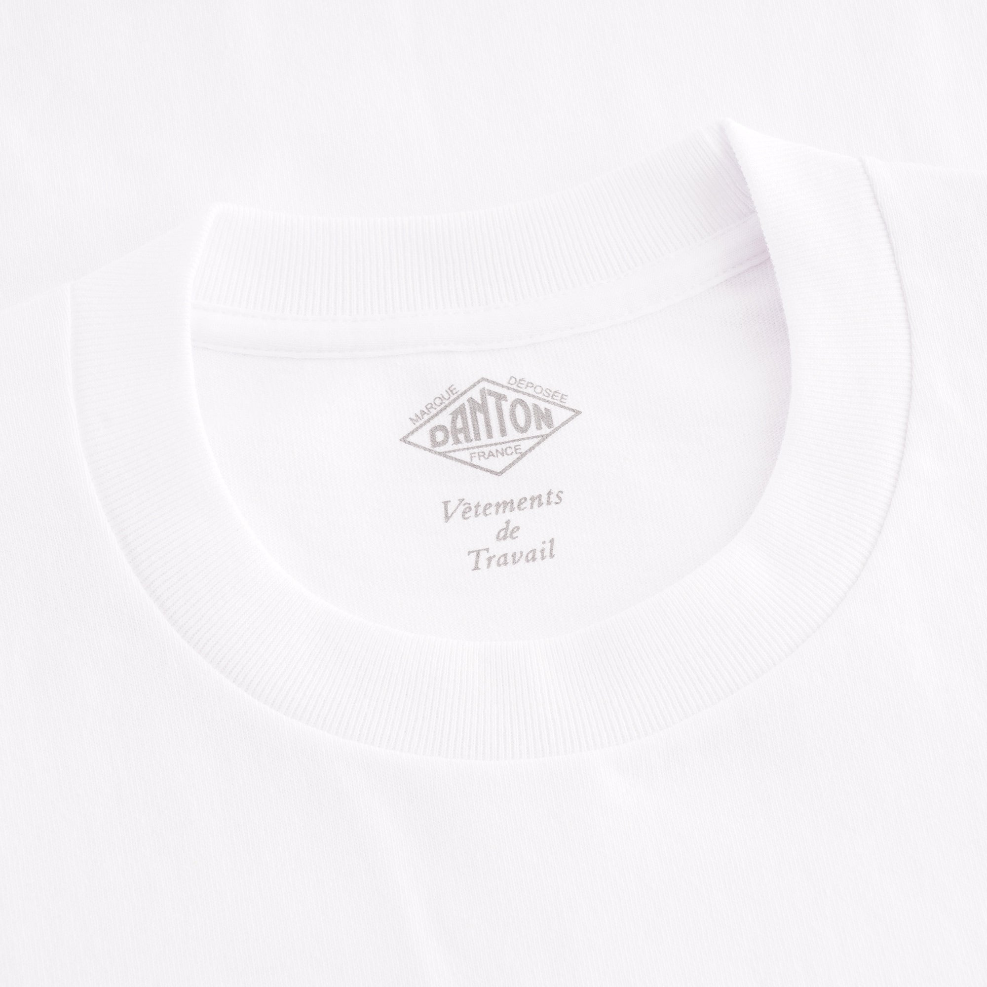 Danton T-Cloth Cotton Pocket Logo Tee - White