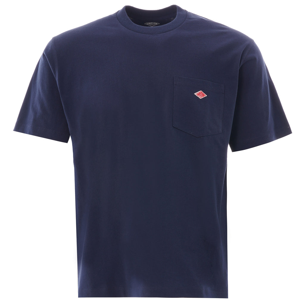 Danton T-Cloth Cotton Pocket Logo Tee - Navy
