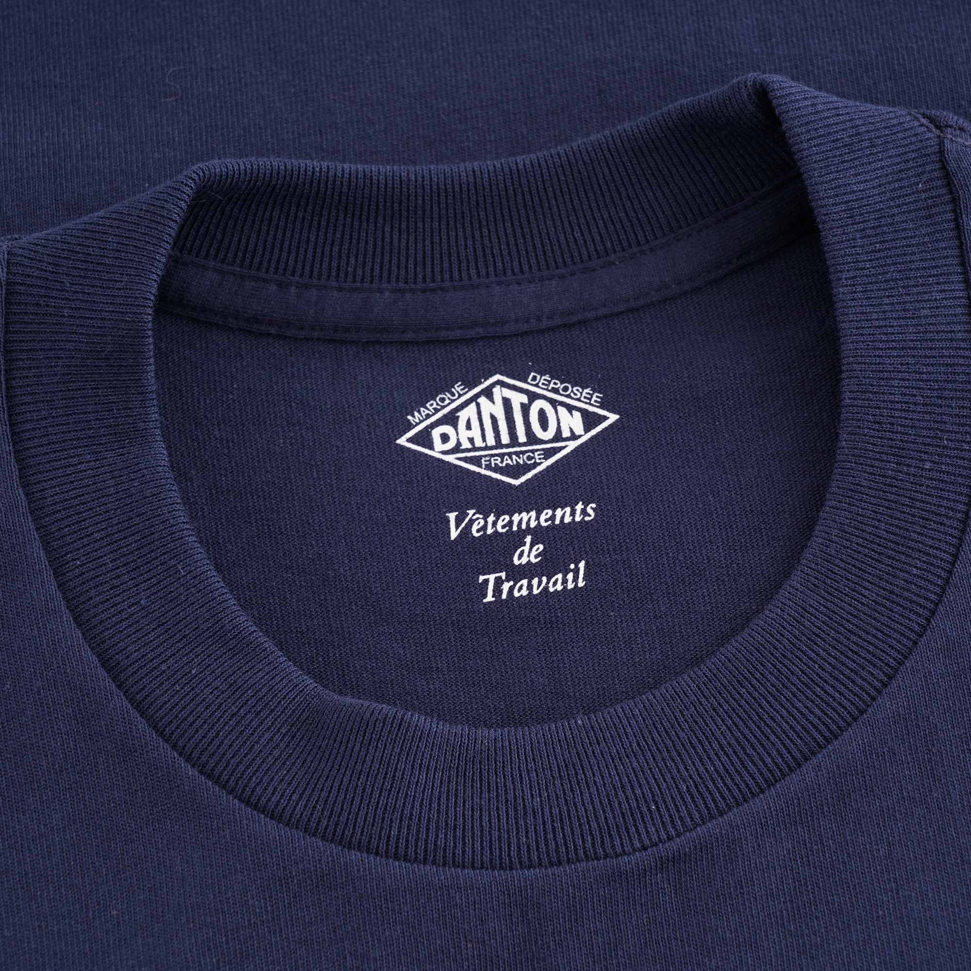 Danton T-Cloth Cotton Pocket Logo Tee - Navy