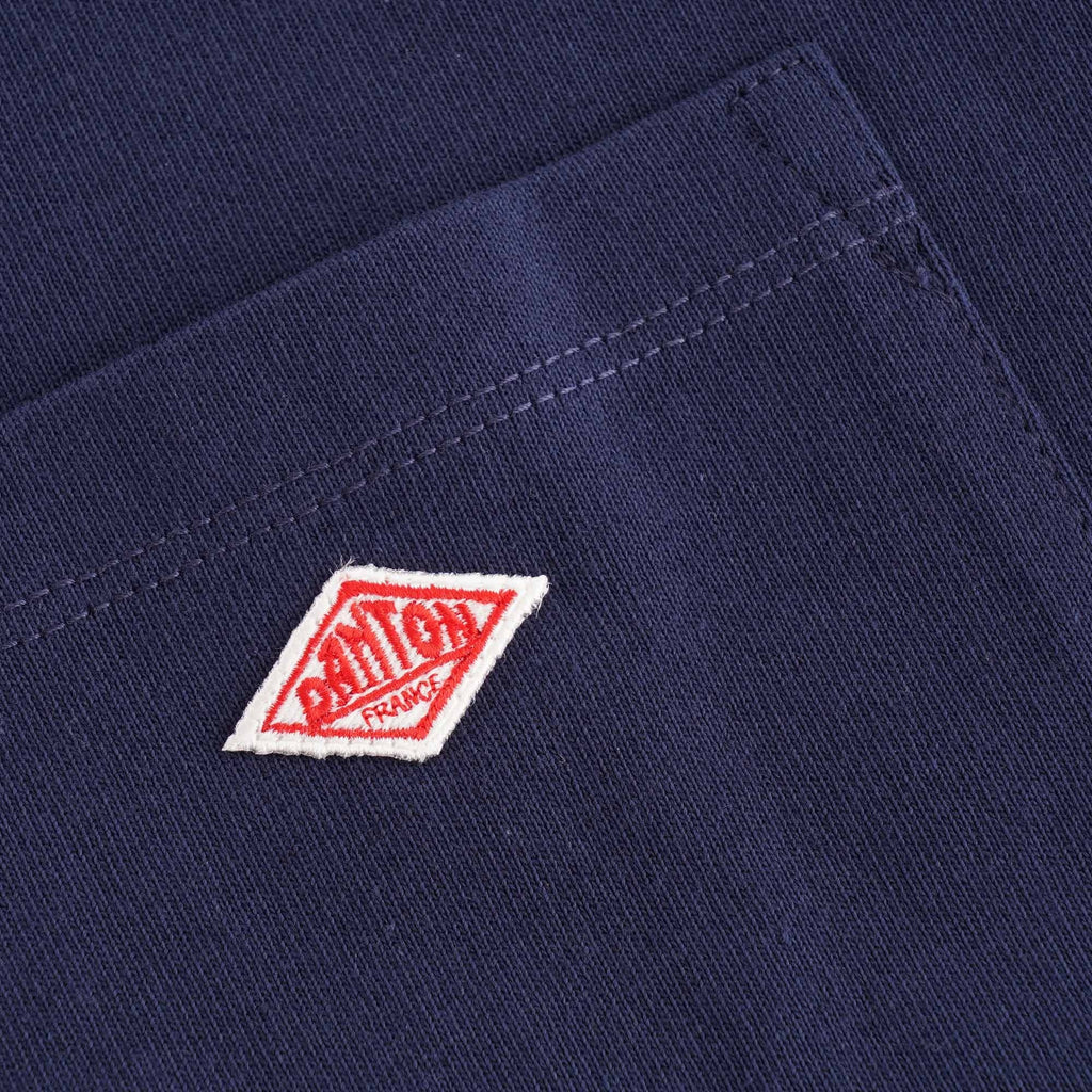 Danton T-Cloth Cotton Pocket Logo Tee - Navy