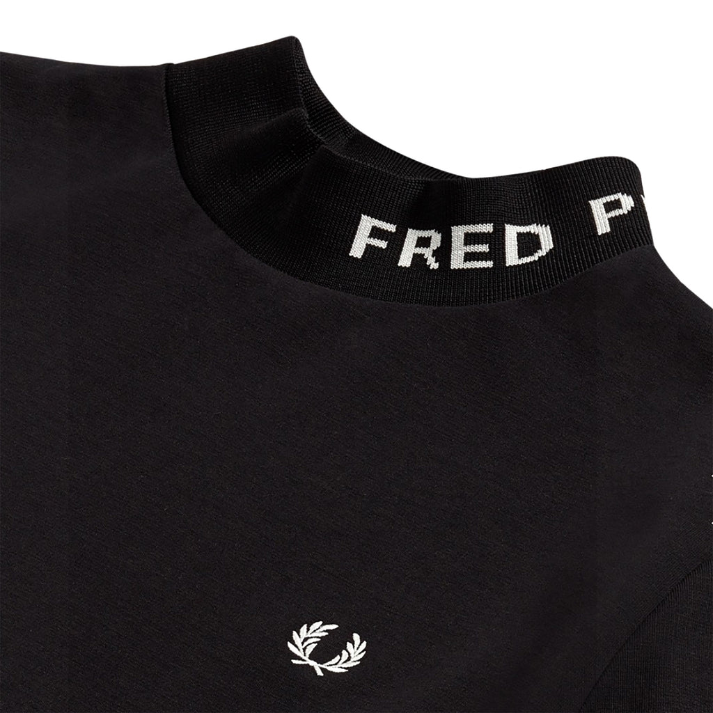 Fred Perry Womens High Neck T-Shirt - Black