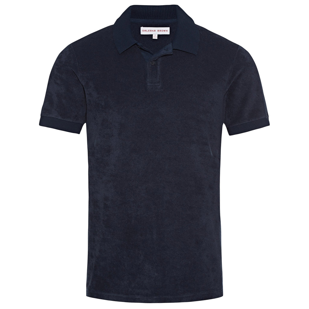Orlebar Brown Jarrett Towelling Polo - Navy