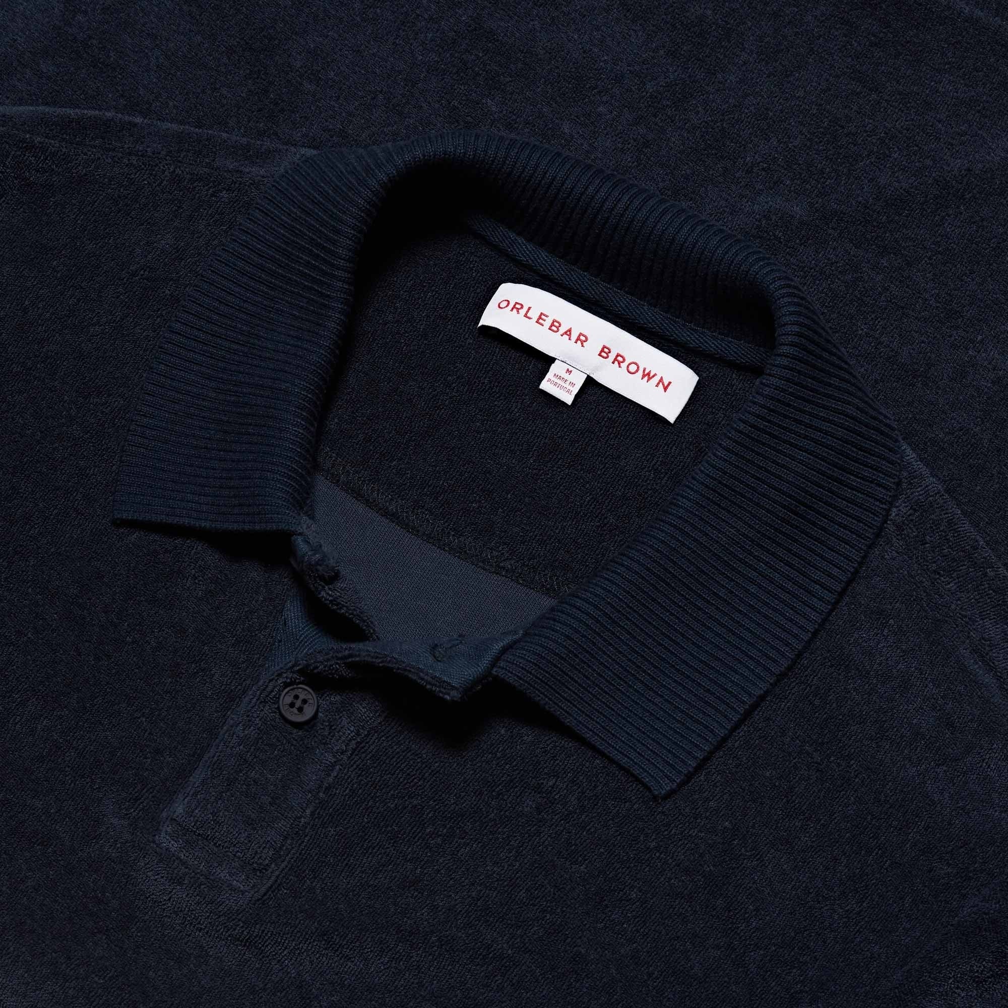 Orlebar Brown Jarrett Towelling Polo - Navy