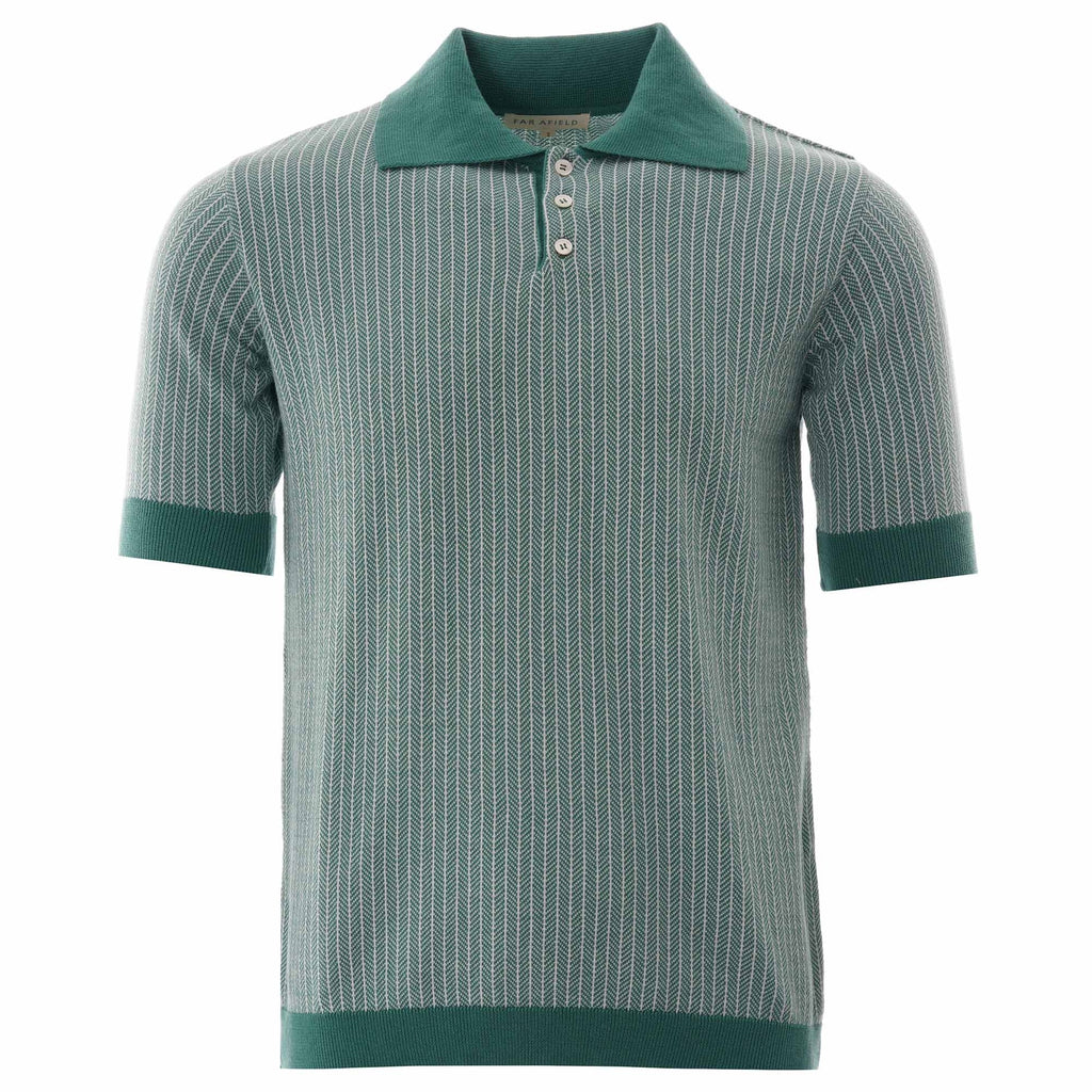 Far Afield Blakey Short Sleeve Polo - Bottle Green