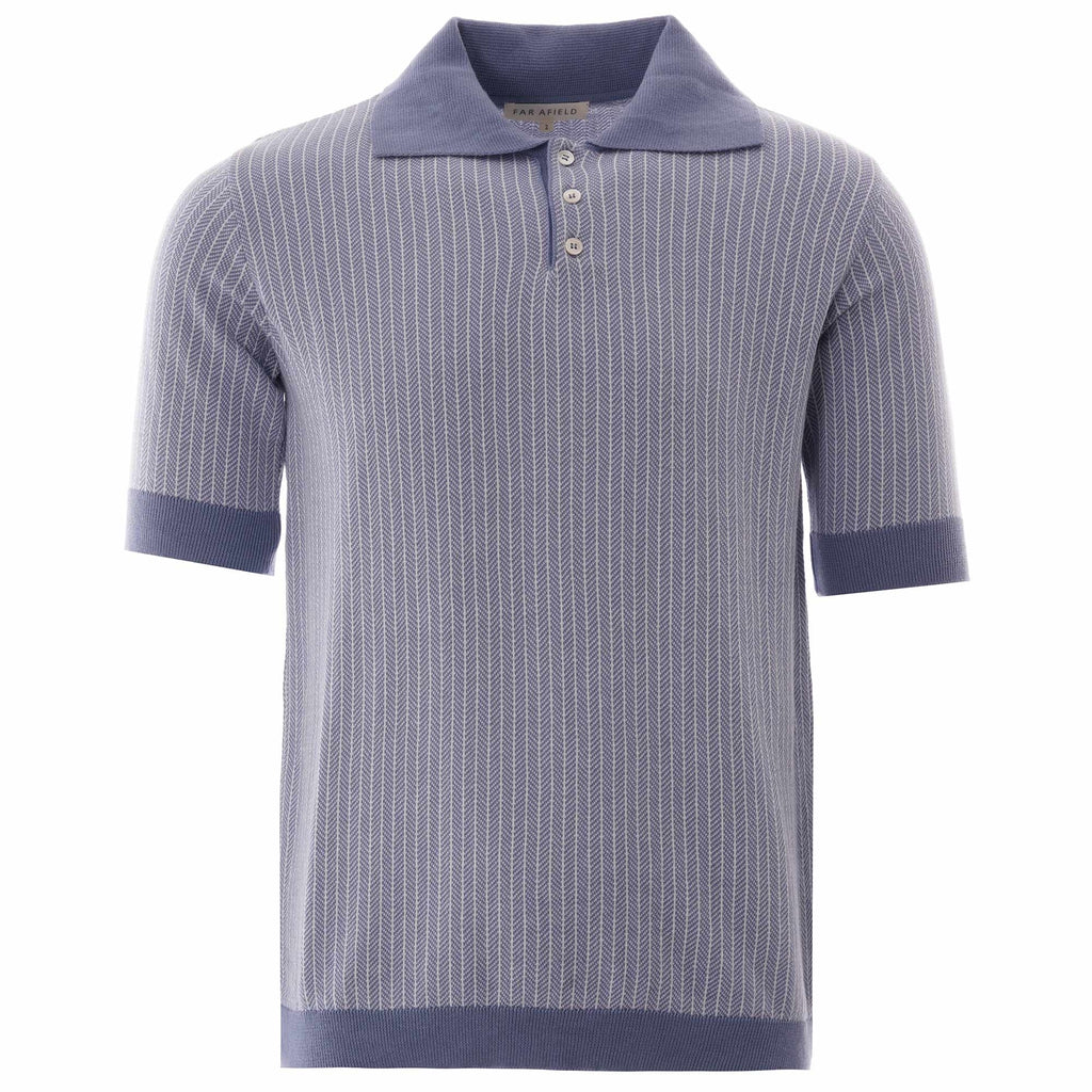Far Afield Blakey Short Sleeve Polo - Stonewash