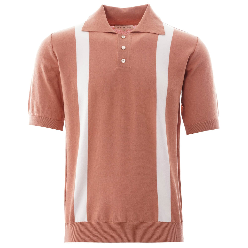 Far Afield Cole Duo Short Sleeve Polo - Toasted