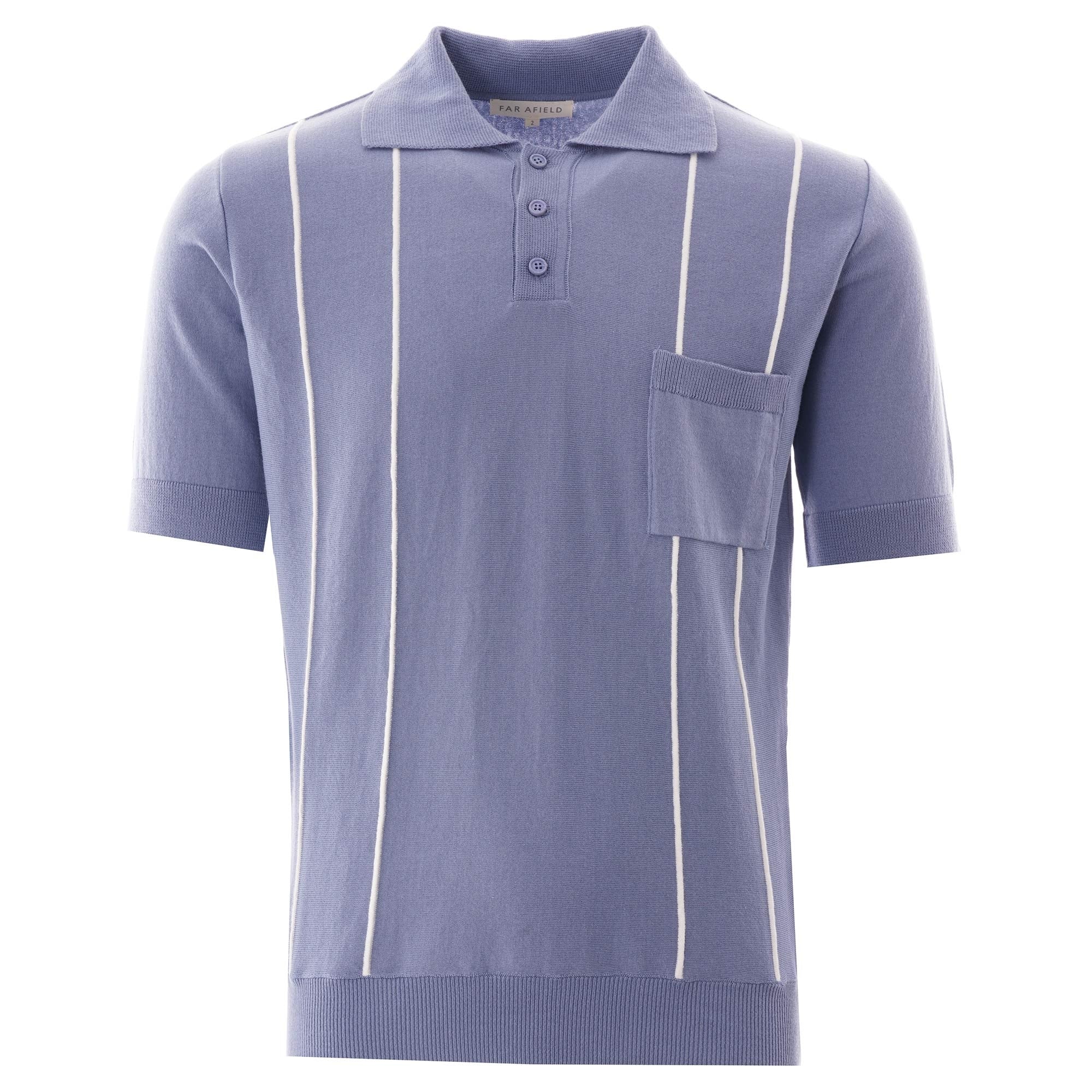 Far Afield Alfaro Short Sleeve Polo - Stonewash Blue