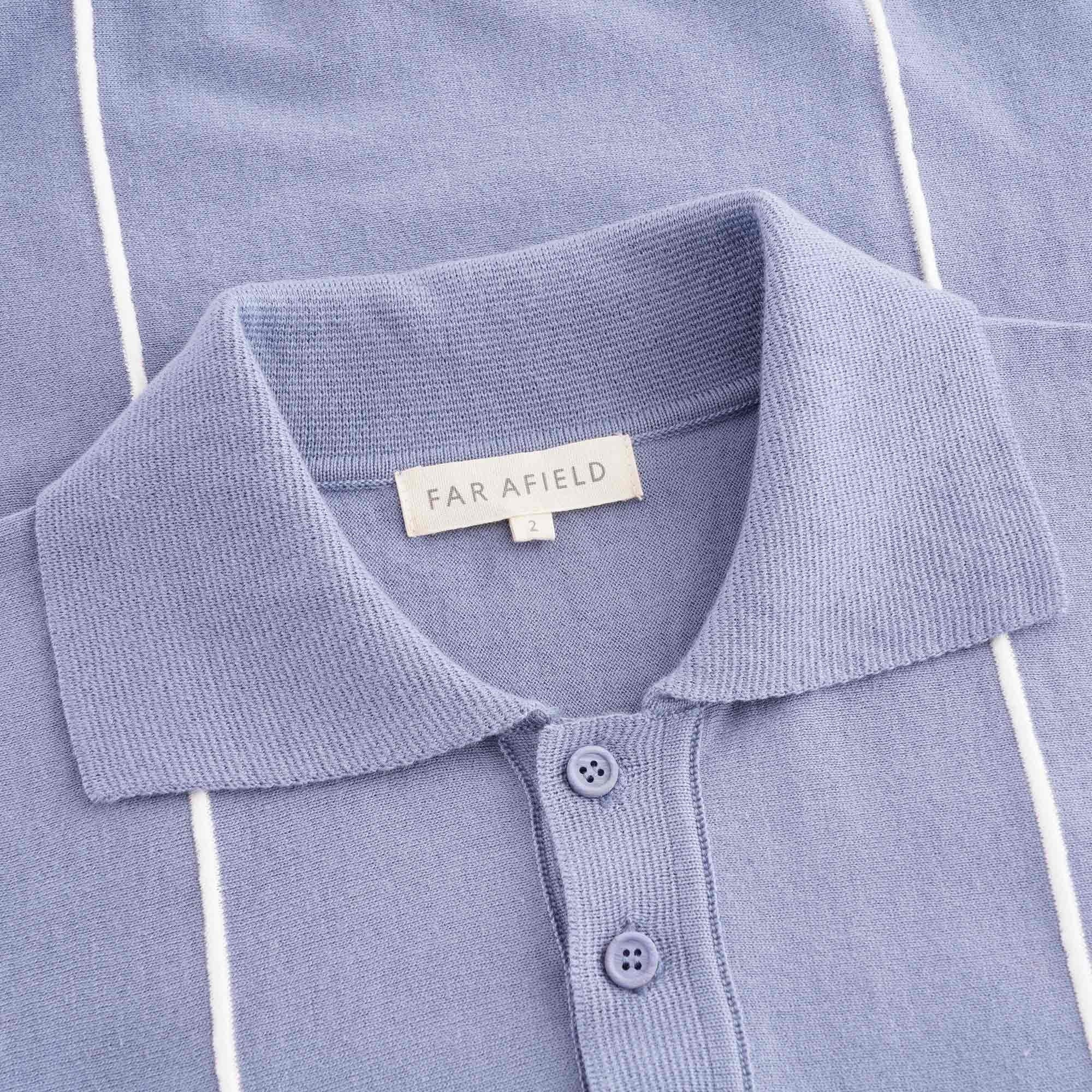 Far Afield Alfaro Short Sleeve Polo - Stonewash Blue