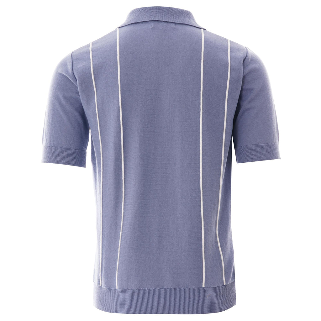Far Afield Alfaro Short Sleeve Polo - Stonewash Blue