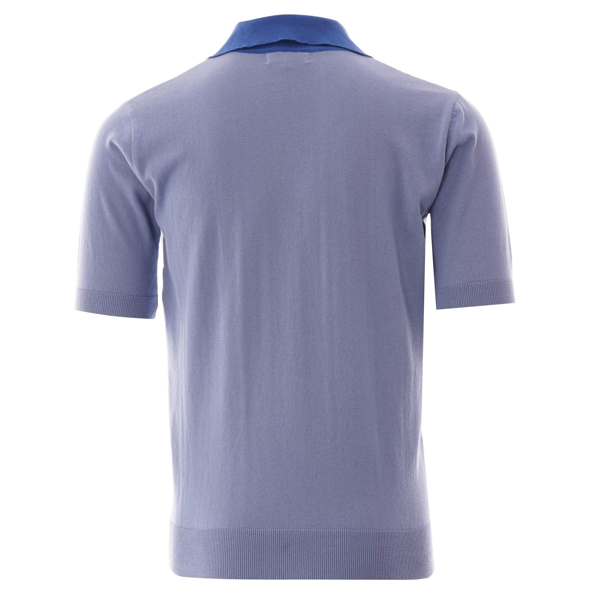 Far Afield Cole Trio Short Sleeve Polo - Stonewash Blue