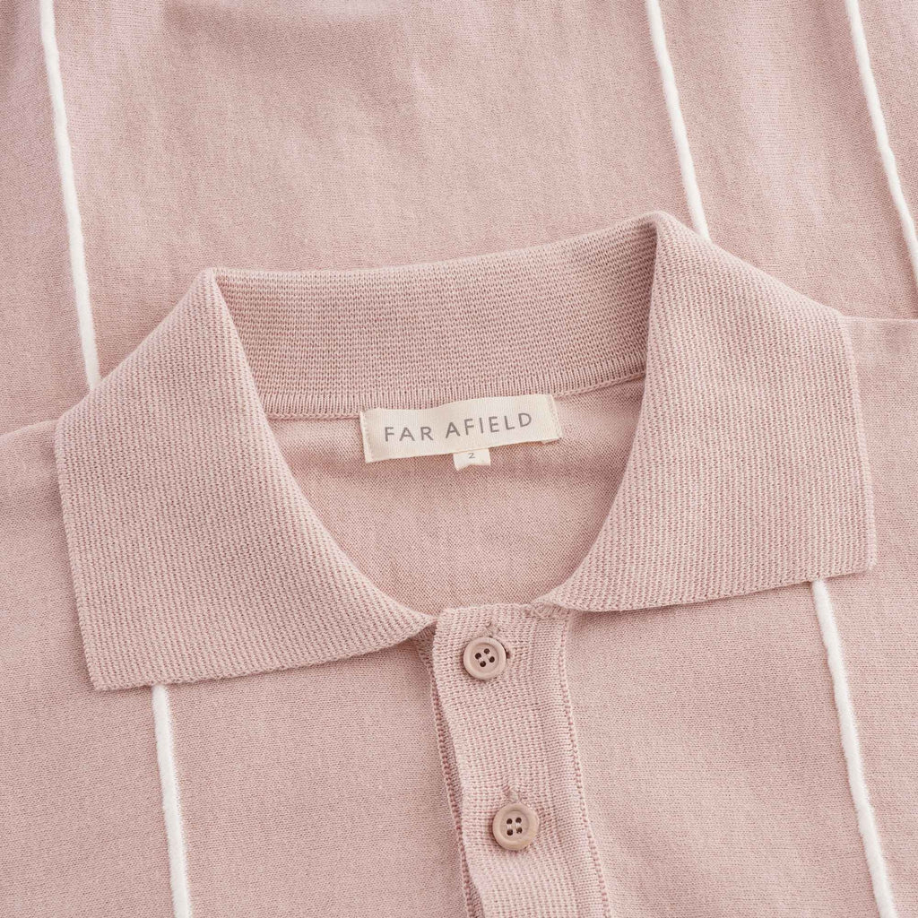Far Afield Alfaro Short Sleeve Polo - Rose Dust