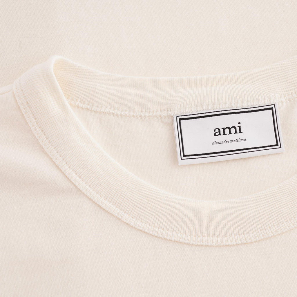 AMI Linear De Coeur T-Shirt - Off White