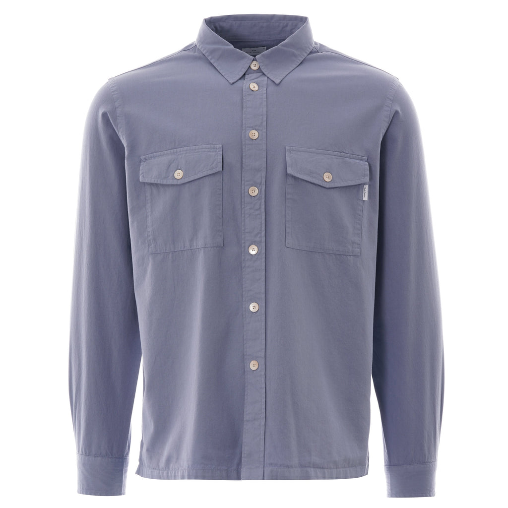 Paul Smith Garment Dyed Pocket Overshirt - Grey
