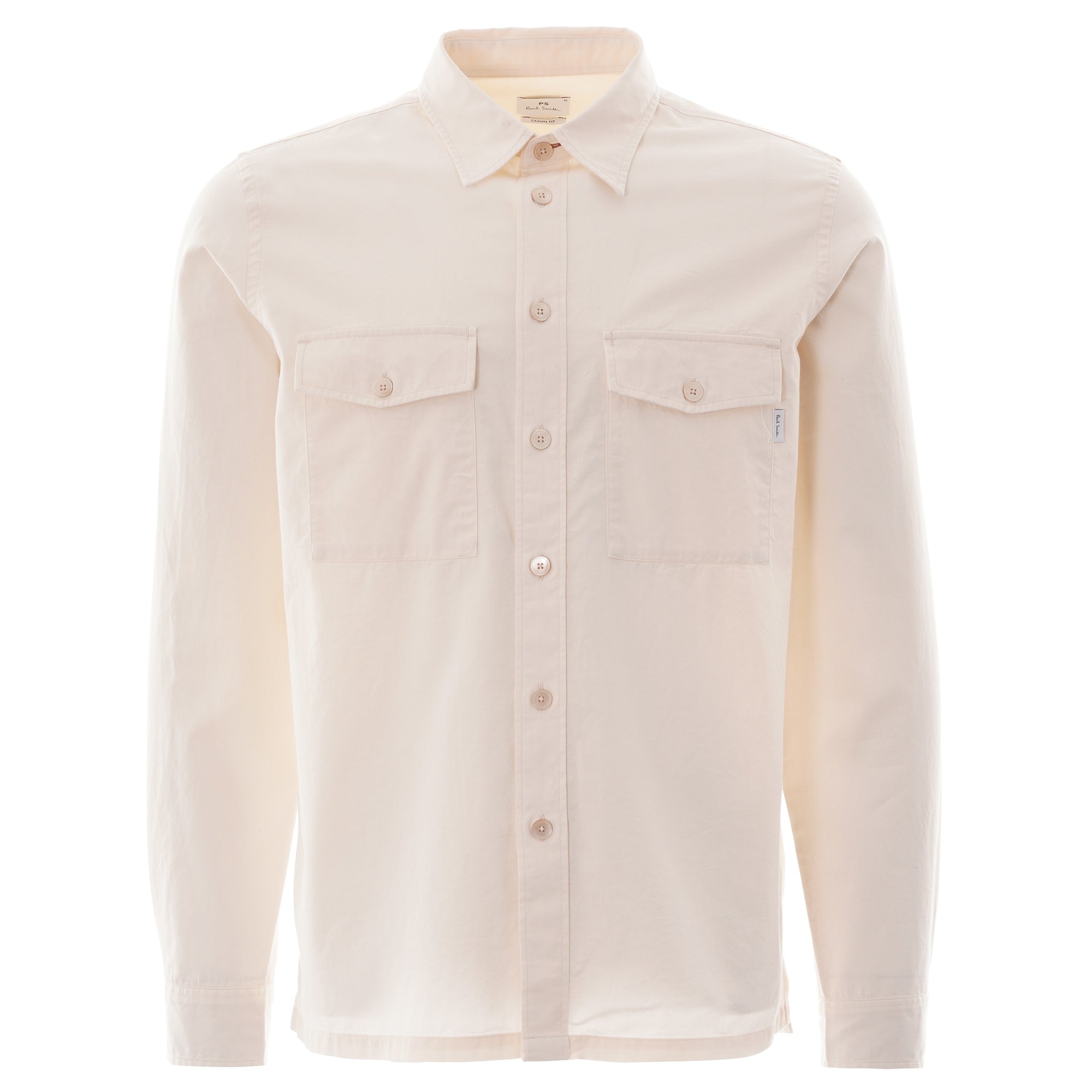 Paul Smith Garment Dyed Pocket Overshirt - Ivory